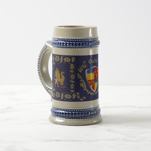 Butler Irish Shield Griffin Stein (Front Left)