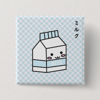 Buton milk box miruku 2 inch square button