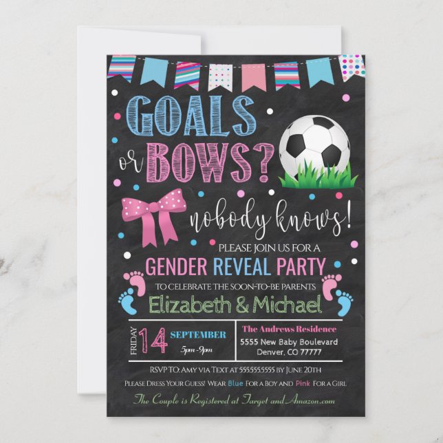 Buts ou bangs Genre Révéler Invitation (Devant)