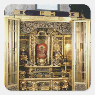 Butsudan shrine from a Damio's palace at Kyoto Square Sticker