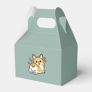 Butt First, Let's Nap – Cute Corgi Butt Cartoon Favor Box