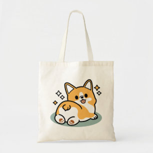 Butt First, Let's Nap – Cute Corgi Butt Cartoon Tote Bag