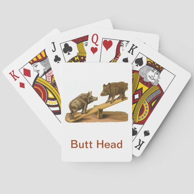 Butt Head Wild Pig Playing Cards (Back)