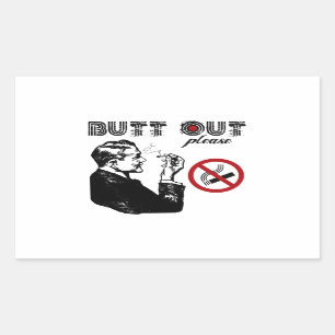 Butt Out. Please Sticker