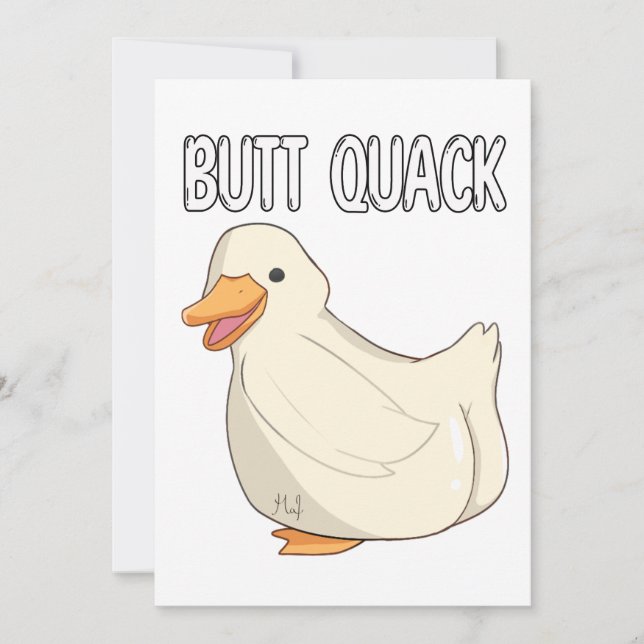 Butt Quack Invitation (Front)