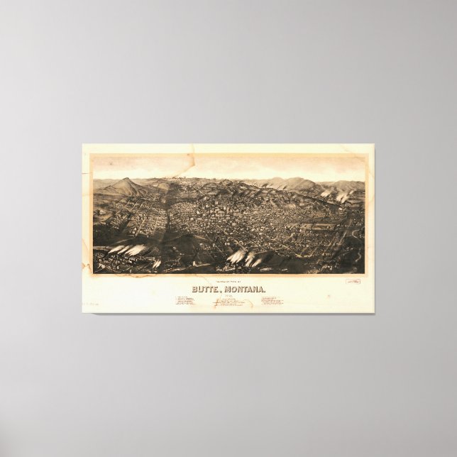 Butte, Montana (1904) Canvas Print (Front)