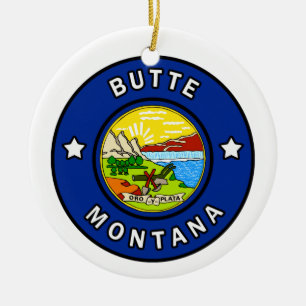 Butte Montana Ceramic Ornament