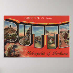 Butte, MontanaLarge Letter ScenesButte, MT Poster