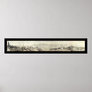 Butte, MT Mines Photo 1914 Poster