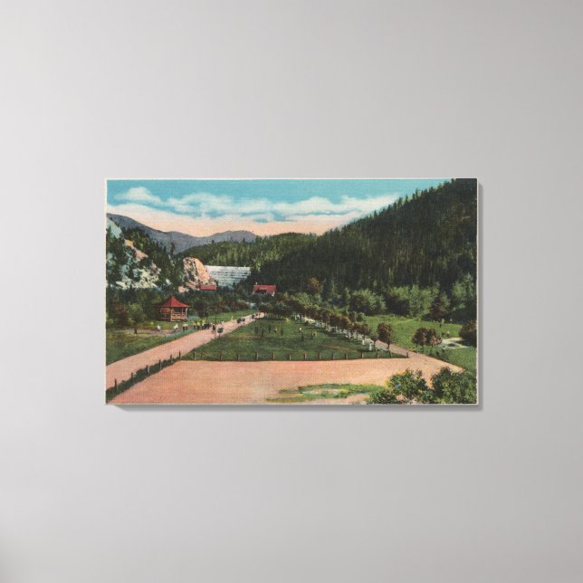 Butte, MT - View of Basin Creek Reservior Park Canvas Print (Front)