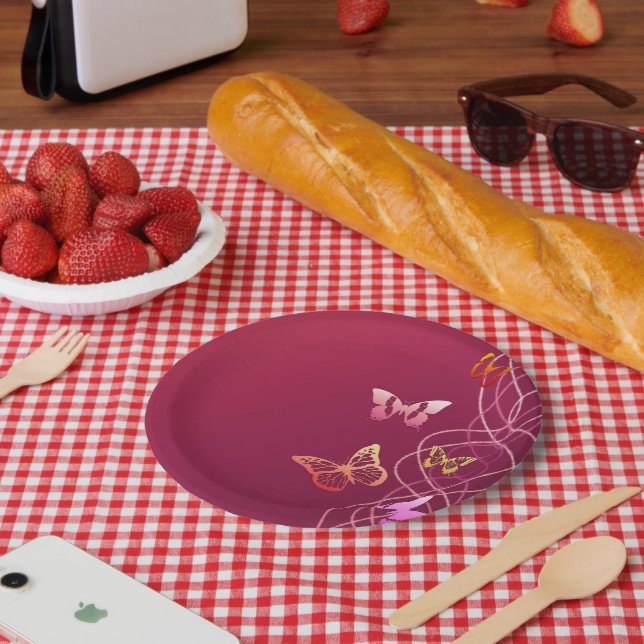 Butteflies Paper Plate (Picnic)