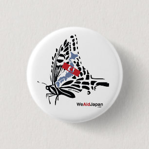 Buttefly Botton 蝶ボタン 1 Inch Round Button
