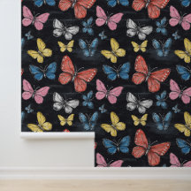 Buttefly Colourful Insect Collection Pattern