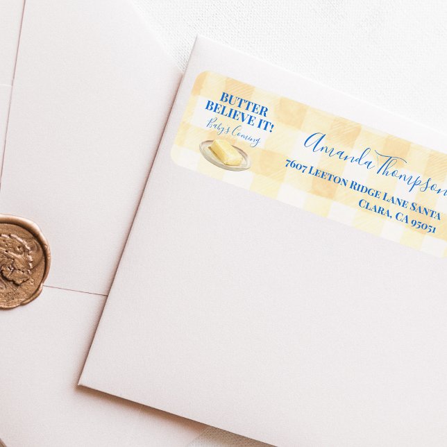 Butter Believe It Yellow Gingham Boy Baby Shower (Creator Uploaded)