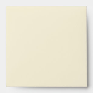 Butter Cream and Gold Square Wedding Envelope