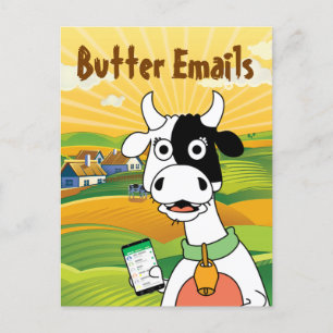 Butter Emails Political Humour Postcard
