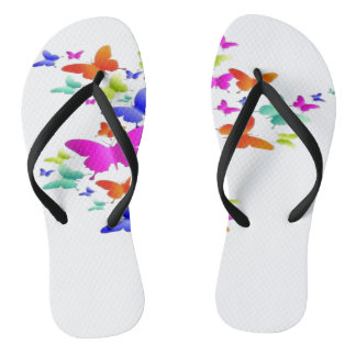 Butter Fly Art design  Flip Flops