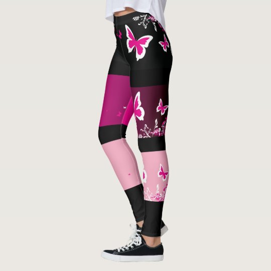 Butter Fly Stripes Leggings