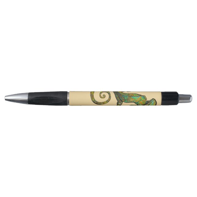 Butter Green Spotted Lizard Named Pen (Front)