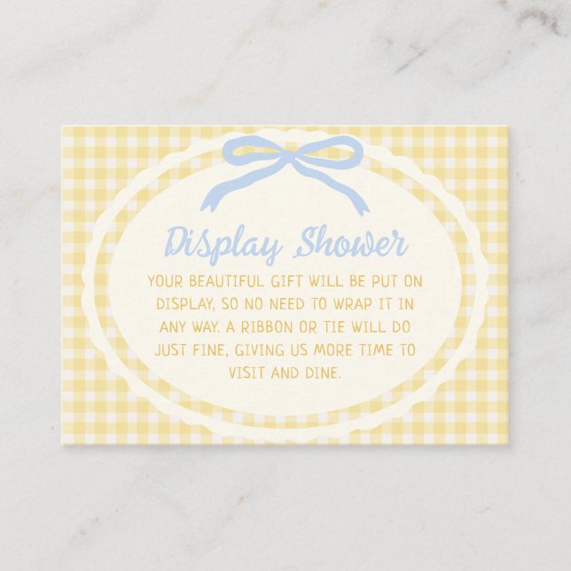 Butter Half Bridal Shower Display Shower Enclosure Card (Front)