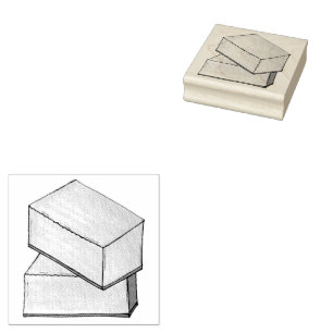 Butter Mochi Hawaii HI Hawaiian Food Dessert Rubber Stamp