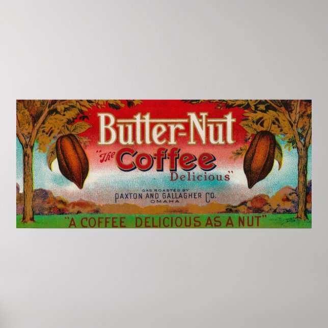Butter Nut Coffee LabelOmaha, NE Poster (Front)