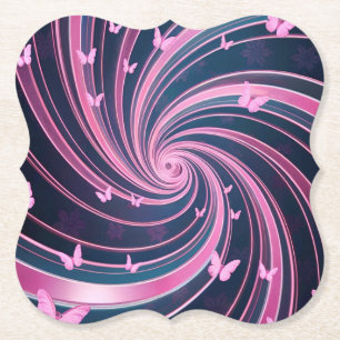 Butter pink paper coaster