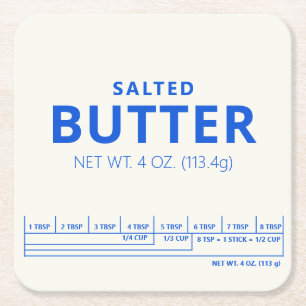 Butter square paper coaster