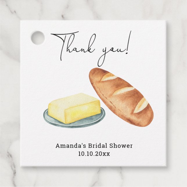Butter Together Bridal Shower  Favour Tags (Front)