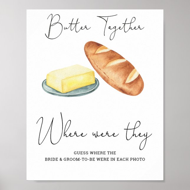 butter together bridal shower. Where Were They Poster (Front)