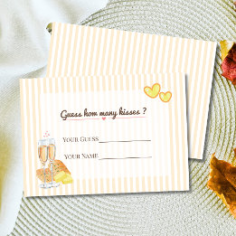 Butter Together, Guess How Many Kisses Bridal Game Enclosure Card
