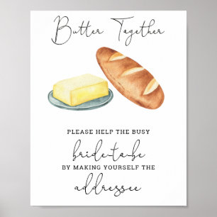 Butter Together Help the busy bride Address Poster