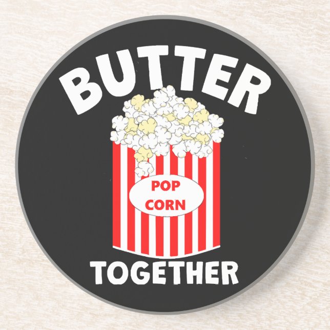BUTTER Together Movie Popcorn Coaster (Front)