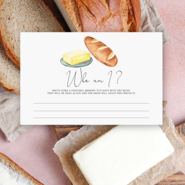Butter Together - Who am I bridal shower game Stationery (Creator Uploaded)