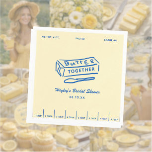 Butter Together Yellow Bridal Shower Napkin