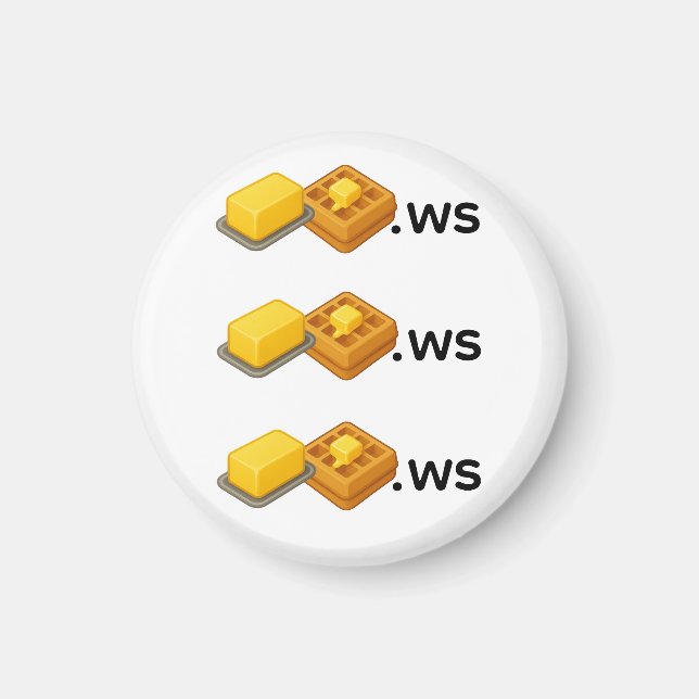 Butter Waffle Badge Magnet (Front)