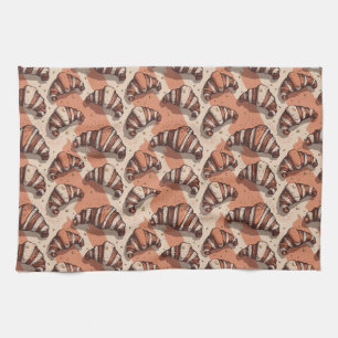 "Butter & Whimsy: The Croissant Chronicles" Kitchen Towel