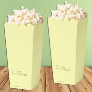 Butter Yellow and Sage Minimalist Wedding Favor Box