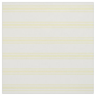 Butter Yellow and White Ticking Stripes Fabric
