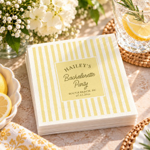 Butter Yellow Bachelorette Party Coastal Chic Napkin