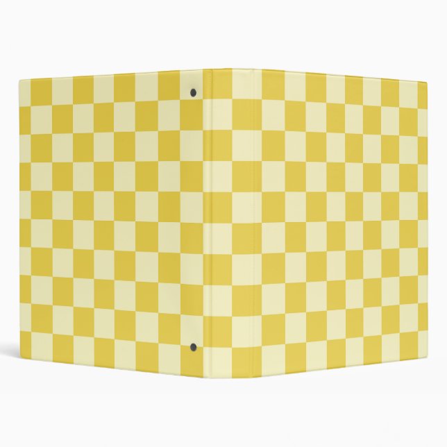 Butter Yellow Checkerboard Binder (Background)