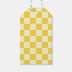 Butter Yellow Checkerboard Gift Tags