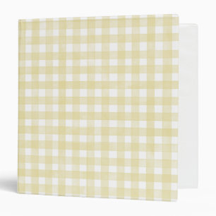 Butter Yellow Classic Gingham Binder