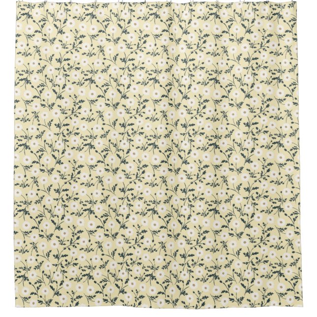 Butter Yellow Cream Modern Farmhouse Daisy Pattern (Front)