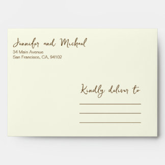 Butter Yellow Elegant with Floating Balloons Envelope