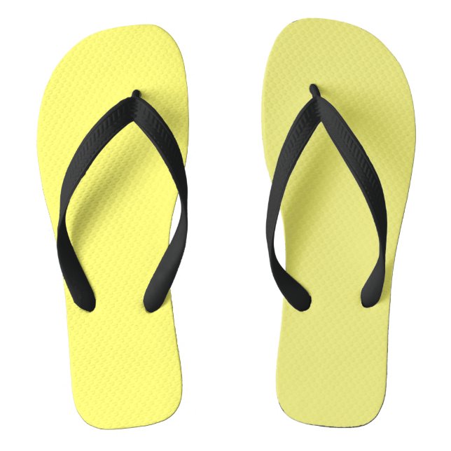 Butter Yellow Flip Flops (Footbed)