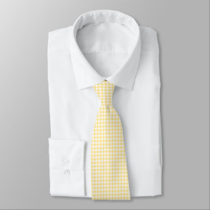 Butter Yellow Gingham Tie