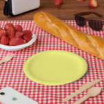 Butter Yellow Paper Plate<br><div class="desc">Known for its warm tone,  buttery shades of yellow add instant cheer and a sense of comfort to any space,  while easily complementing other hues. An inviting neutral that sits between pale yellow and creamy off-white,  it can be used in both traditional and modern designs.</div>