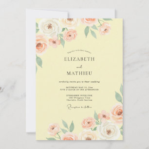 Butter Yellow Radiant Spring Wedding Invitation