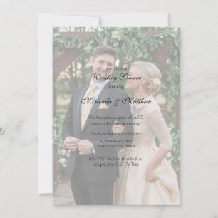 Butter-Yellow Rose Bouquet Wedding Shower Invitation